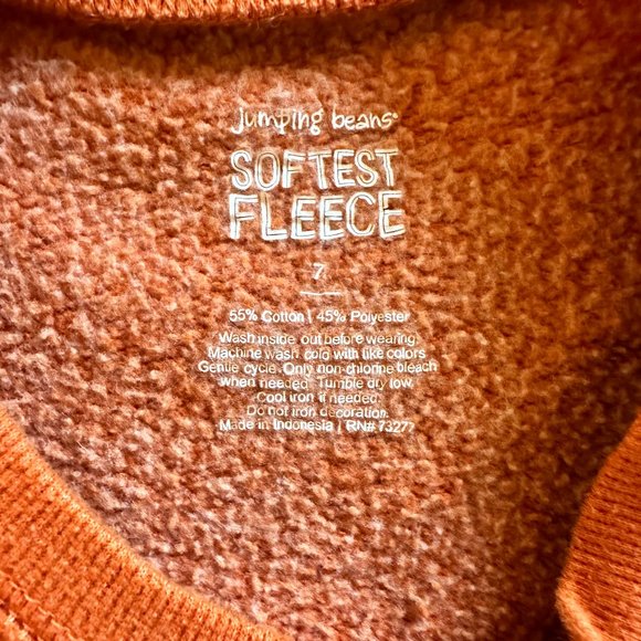 Boy's Orange Printed Crewneck Sweatshirt - Picture 3 of 3